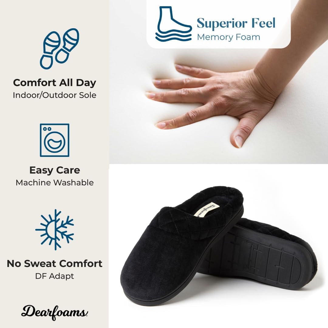 Women's Fuzzy Memory Foam Cable Knit Claire Clog House Slipper with Wide Widths - Image 5